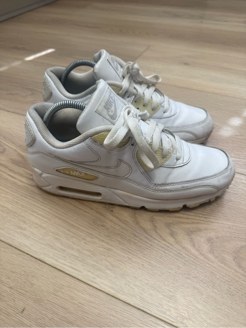 Nike Air Max 90 Triple White Men's Running Shoes 302519-113 Sneakers size 9